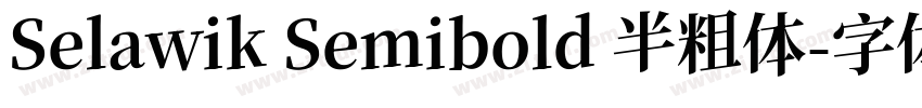 Selawik Semibold 半粗体字体转换